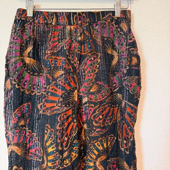Anthropologie Farm Rio Butterfly Sky Lightweight Pull-On Pant Women's Size Small - Picture 3 of 5